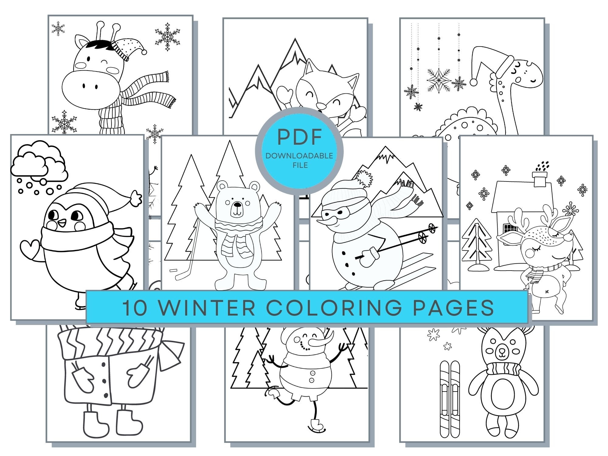 Winter coloring pages winter pdf coloring winter printables winter coloring sheets christmas coloring pages winter activity coloring