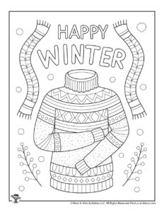 Winter adult coloring pages woo jr kids activities childrens publishing