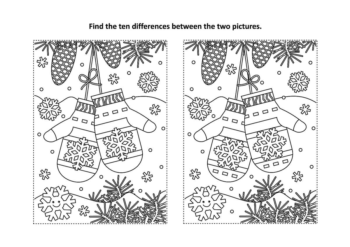 Winter coloring puzzle pages free printable winter