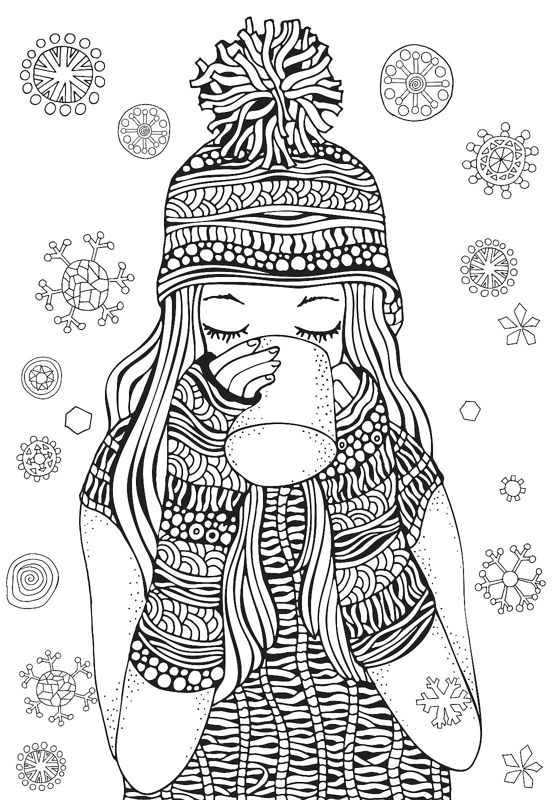 Winter coloring puzzle pages free printable winter