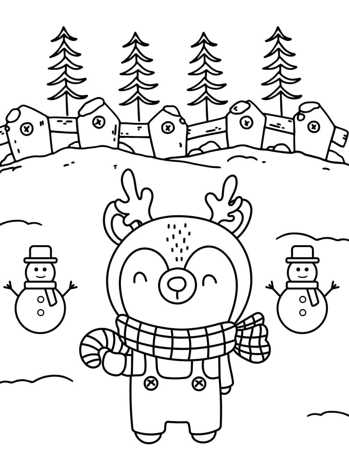 Free winter coloring pages for kids