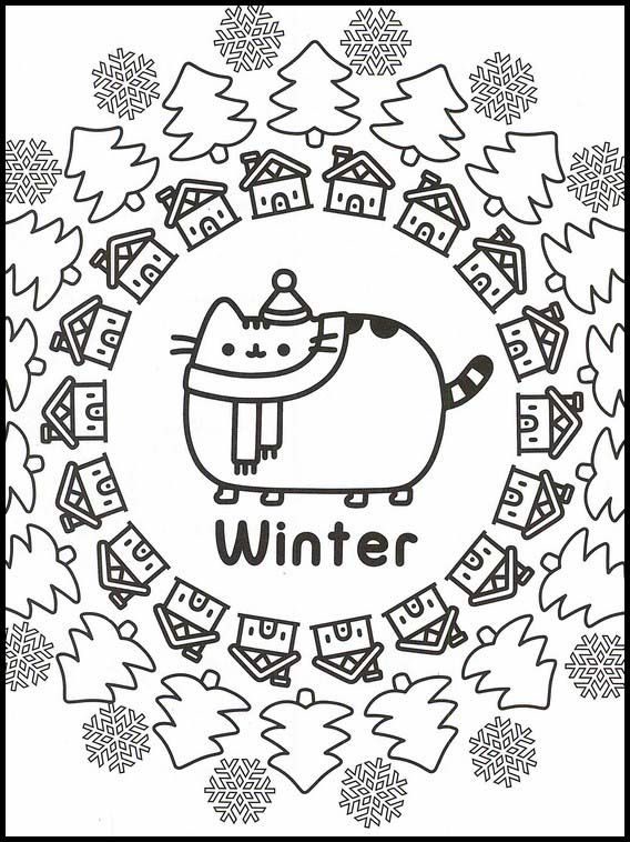 Pusheen printable coloring pages for kids pusheen coloring pages christmas coloring pages owl coloring pages