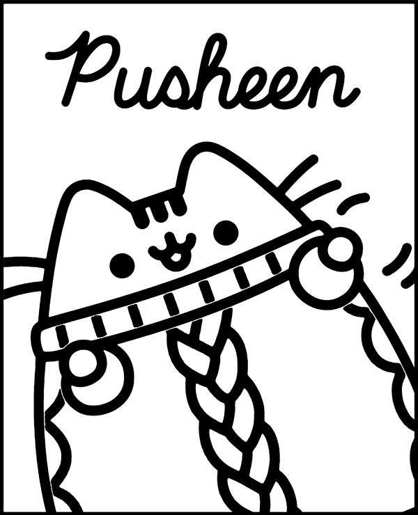 Free pusheen coloring sheet for kids