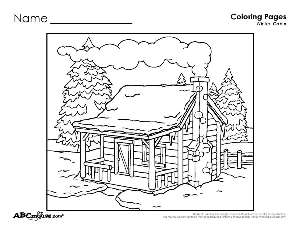 Winter coloring pages for kids