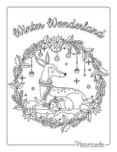 Free printable winter coloring pages for kids adults