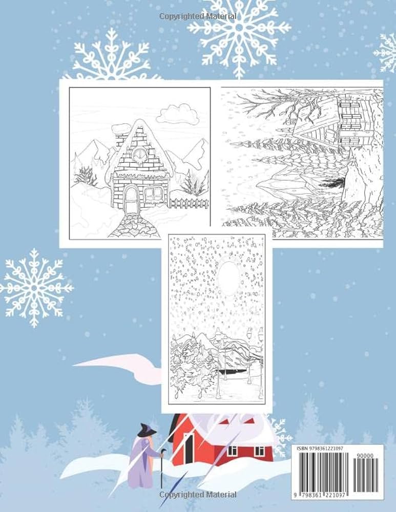 Hello winter scenes coloring book winter scenes coloring pages for adult teen winter scenes coloring pages foradult hello winter scenes pages and anti stress landscape coloring book fluffy