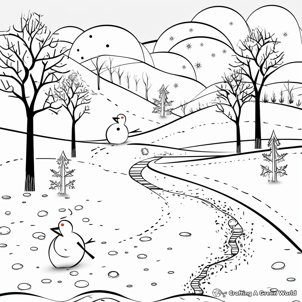 Winter coloring pages