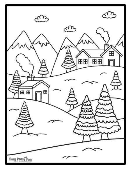 Printable winter coloring pages