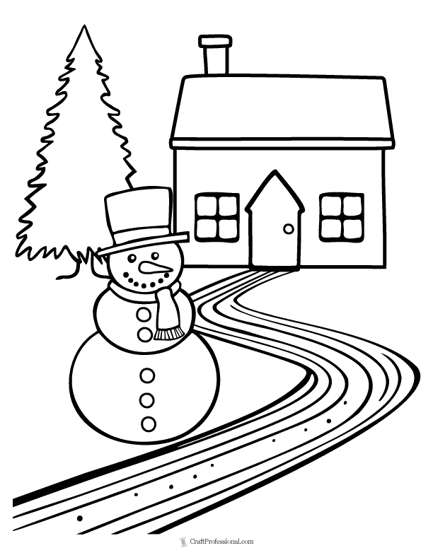 Free snowman coloring pages printable winter fun for kids and adults