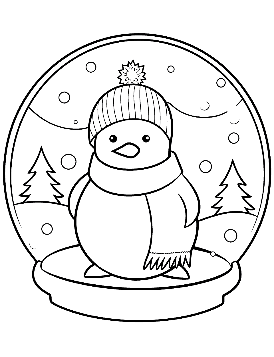 Winter coloring pages free printable sheets