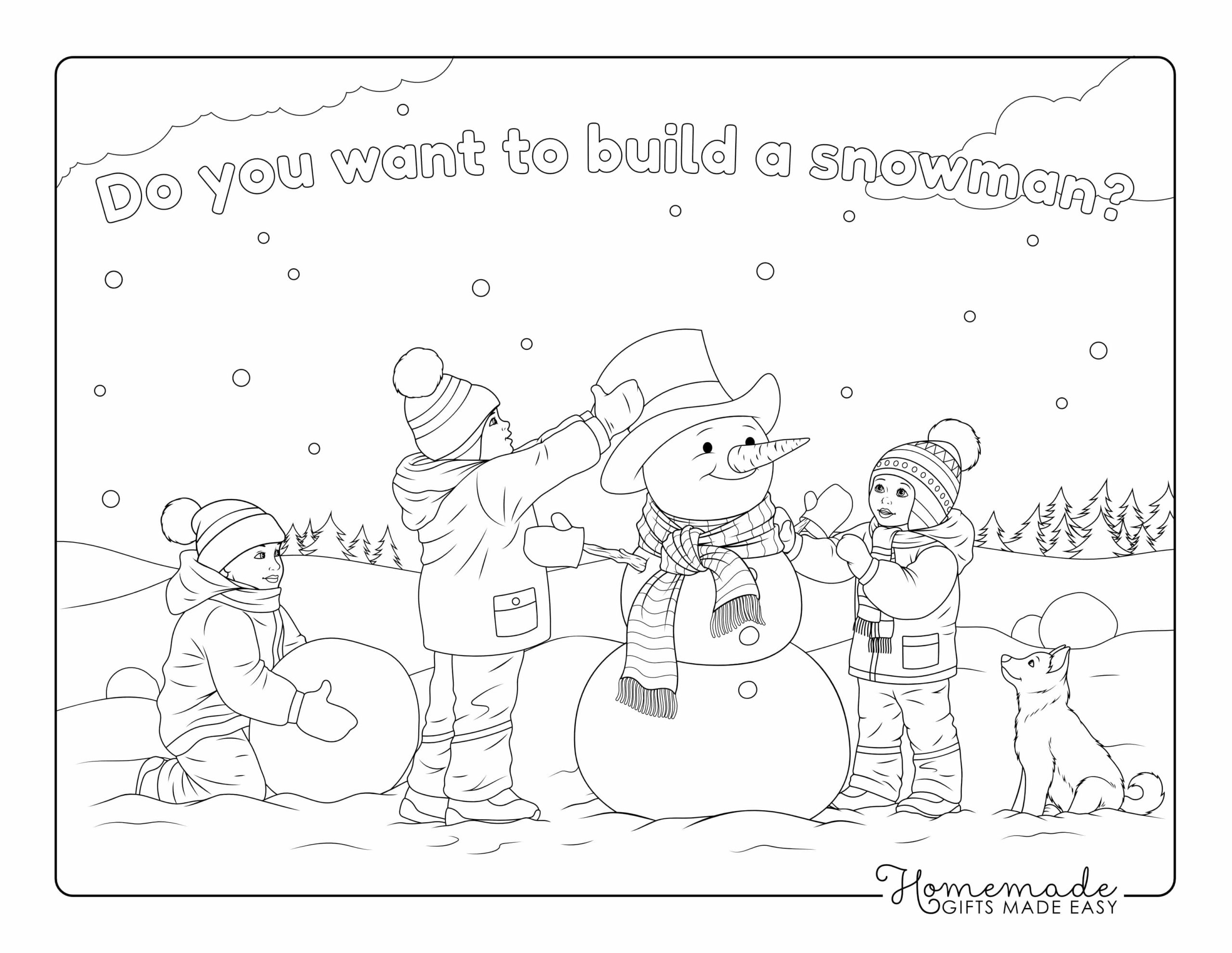 Free winter coloring pages for adults