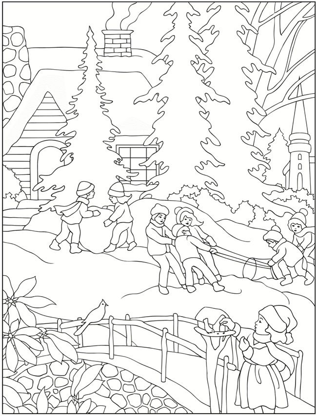 Wele to dover publications coloring pages winter coloring pages christmas coloring pages