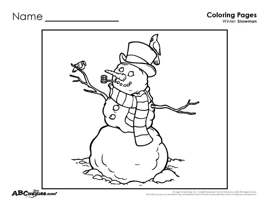 Winter coloring pages for kids