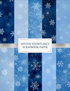 Winter snowflakes scrapbook paper decorative craft papers for card making and crafts projects