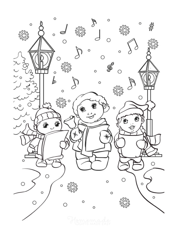 Cozy winter coloring pages for kids