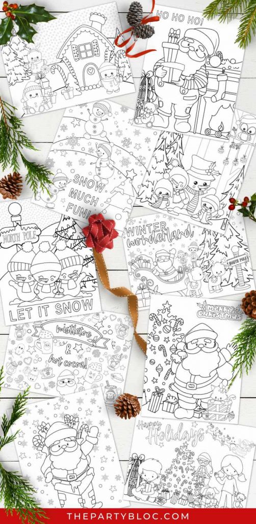 Cute christmas coloring pages