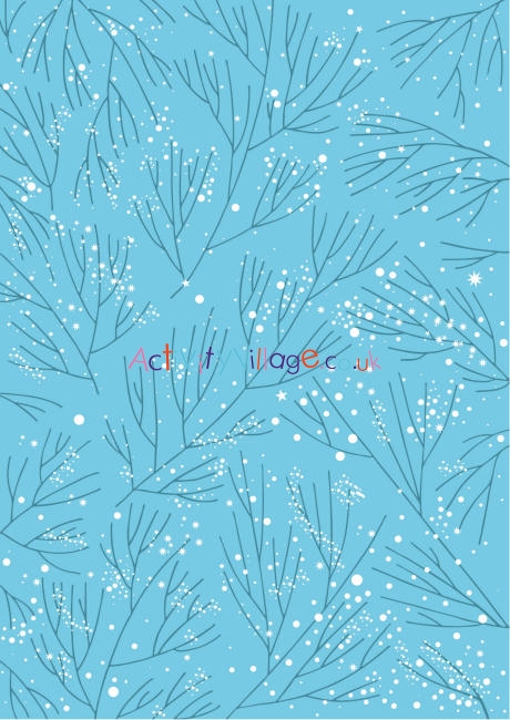 Winter branches scrapbook paper