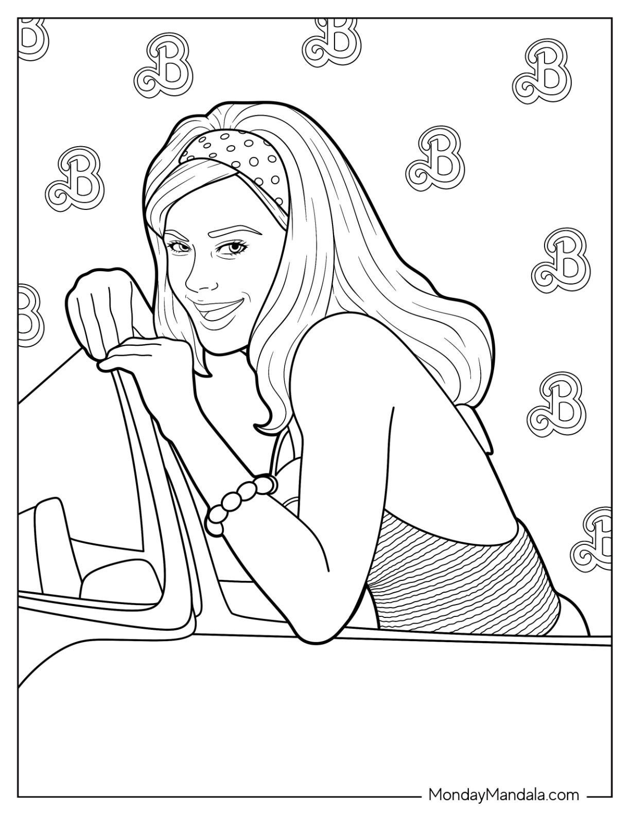 Barbie coloring pages free pdf printables