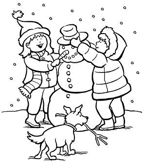 Get creative with winter coloring pages