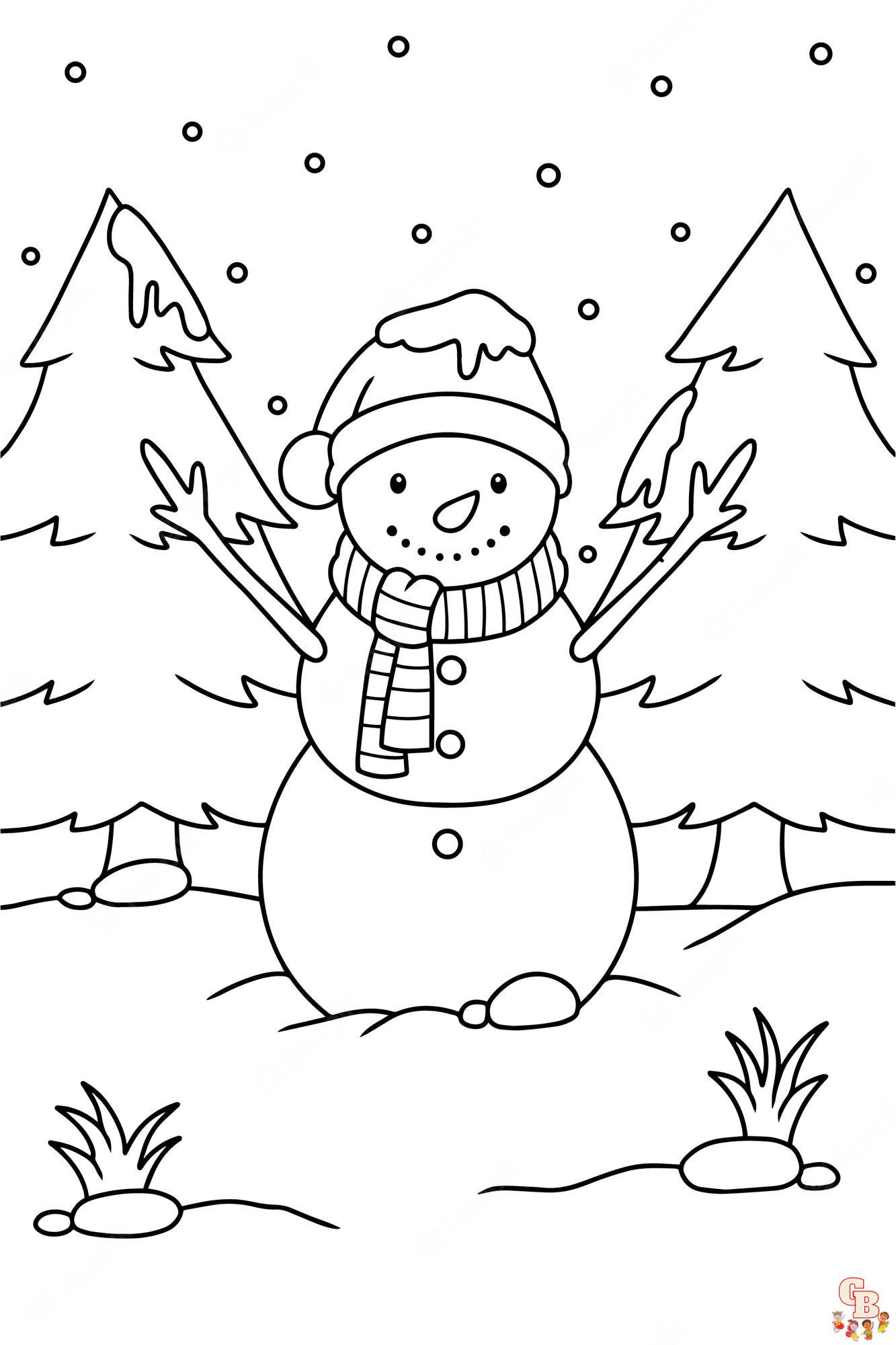 Cute winter coloring pages printable and free coloring for kids