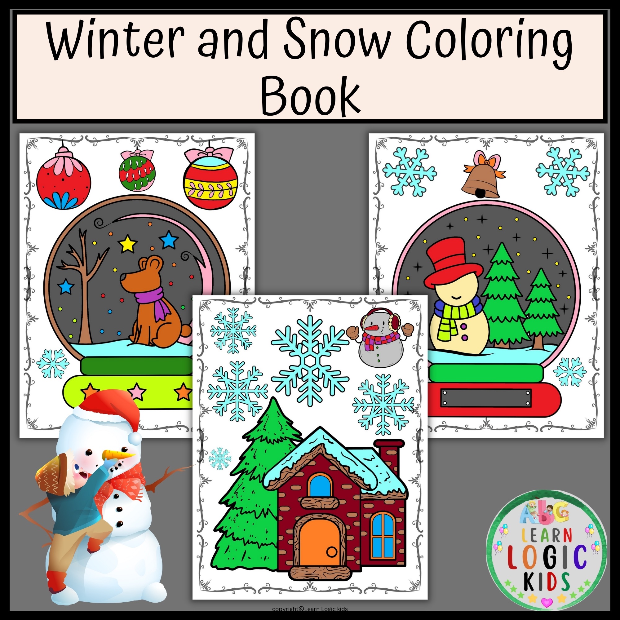 Winter and snow coloring book winter activities made by teachers