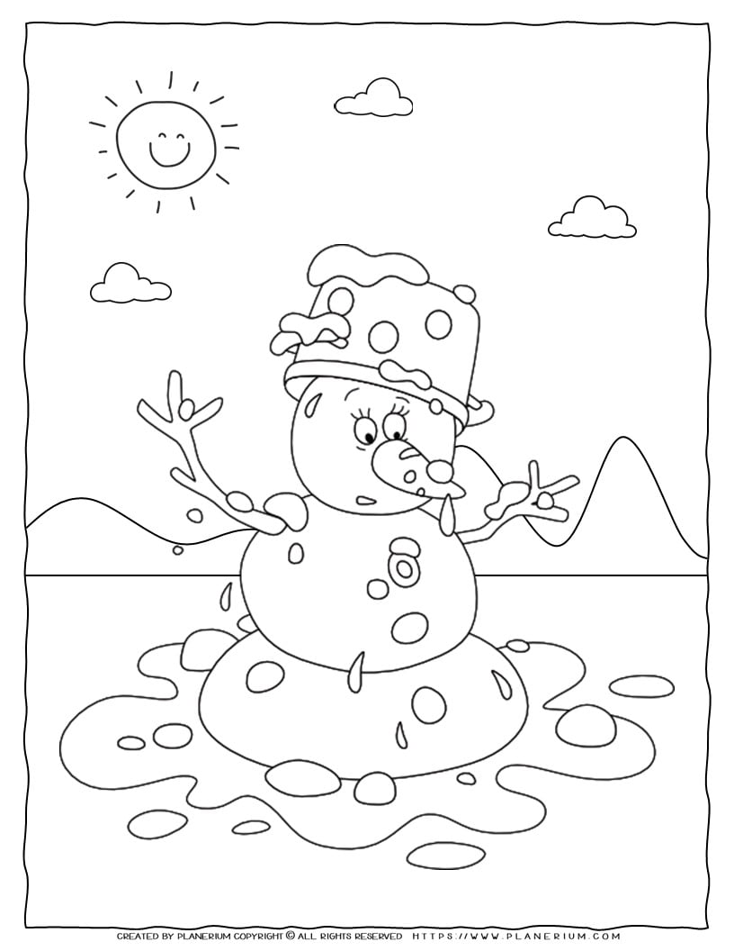 Winter coloring page