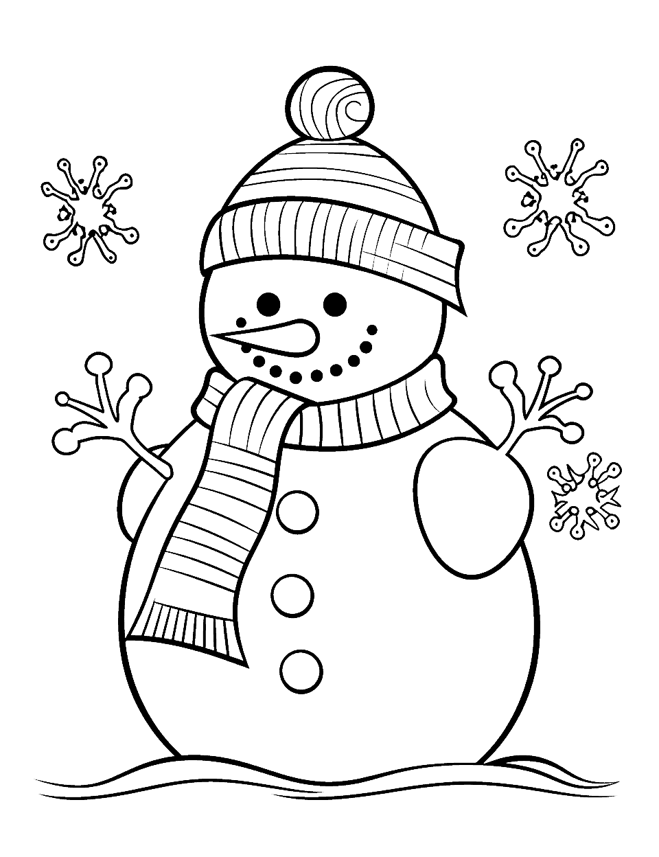 Winter coloring pages free printable sheets