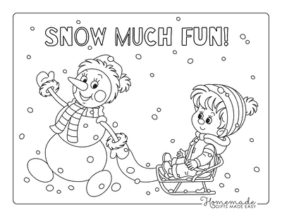 Free printable winter coloring pages for kids adults