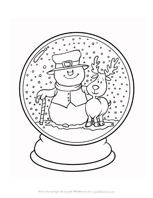 Winter coloring pages coloring pages winter christmas coloring sheets christmas snow globes