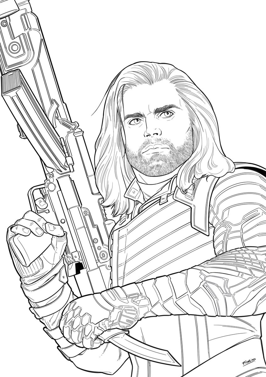 Winter soldier coloring page