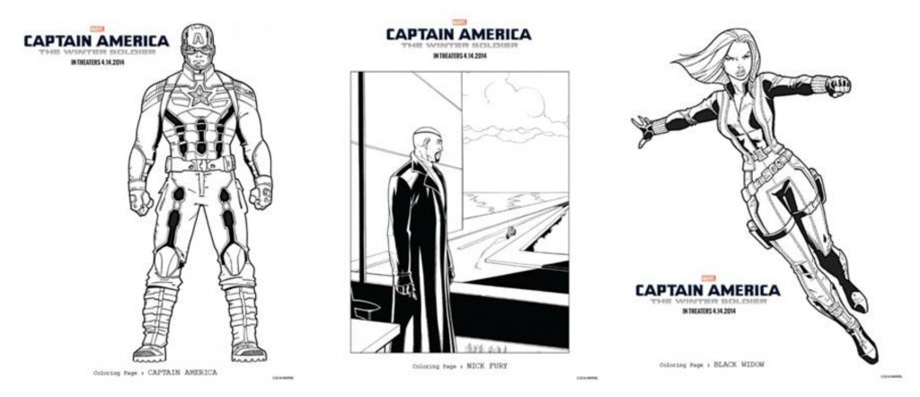 Fun coloring sheets featuring captain america the winter soldier captainamerica captainamericaevent