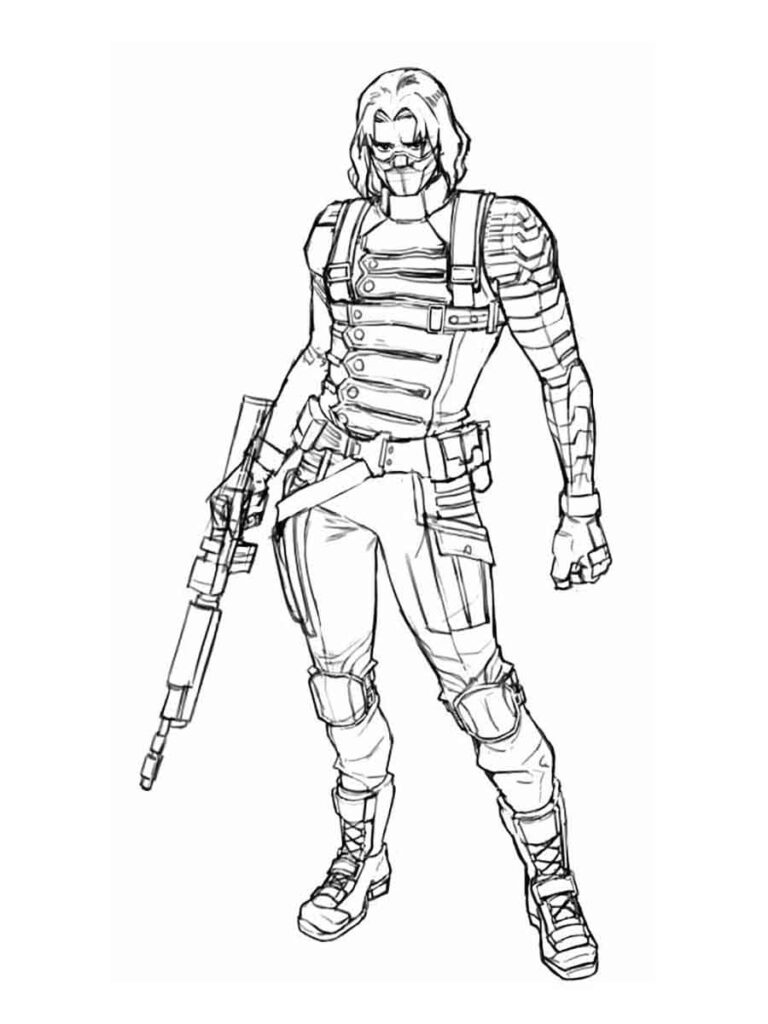 Winter soldier coloring pages