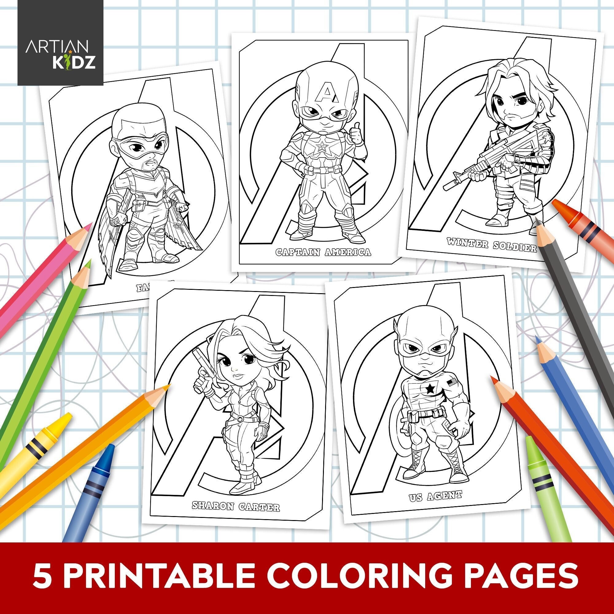 Chibi superhero coloring pages downloadable coloring pages printable coloring pages for kids digital coloring book