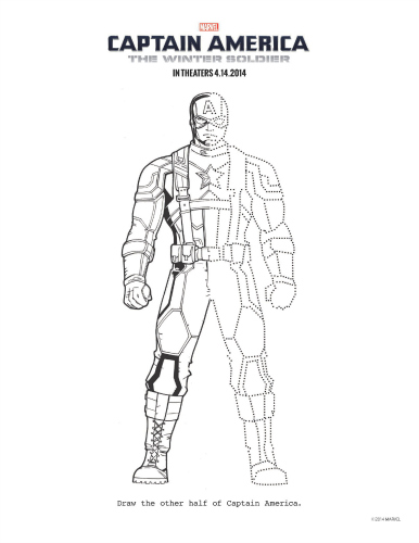 Captain america the winter soldier printable coloring page