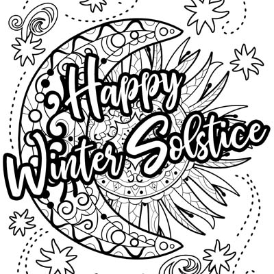 Winter solstice coloring pages