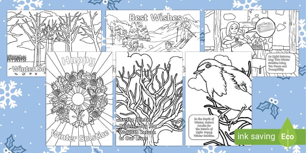 Winter solstice greetings cards teacher made