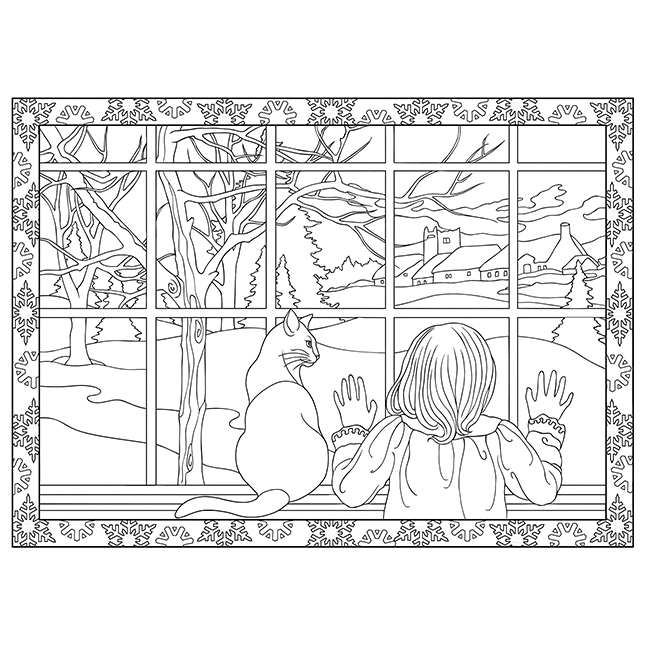 Creative haven winter scenes coloring book