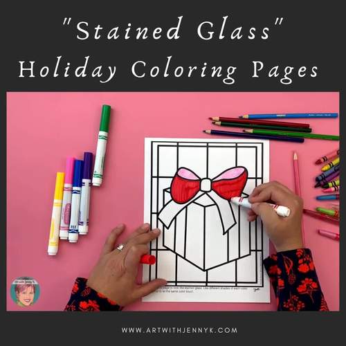 Stained glass christmas coloring pages with other winter holiday sheets