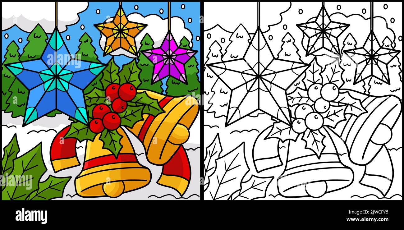 Christmas bells coloring page hi