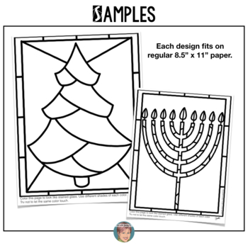 Stained glass christmas coloring pages with other winter holiday sheets