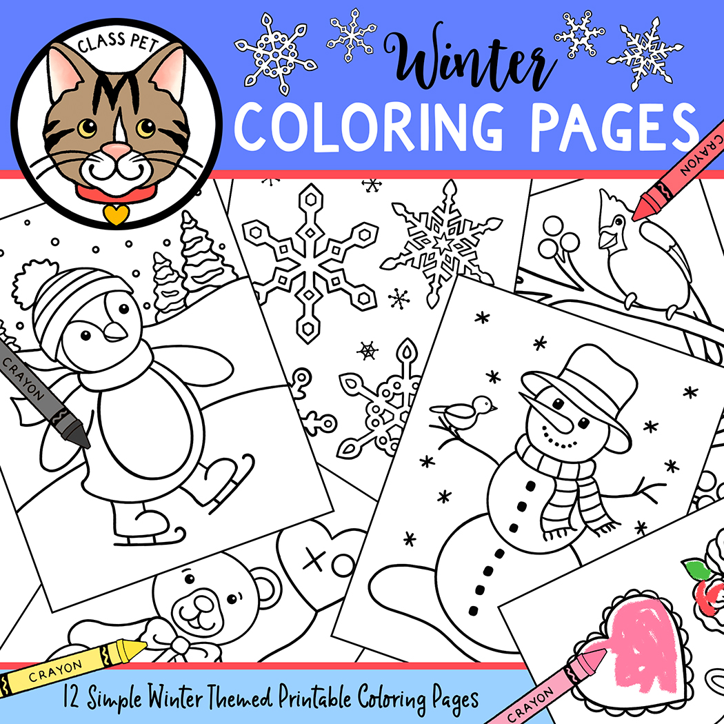 Winter coloring pages made by teachers
