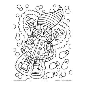 Download beautiful free printable winter coloring pages