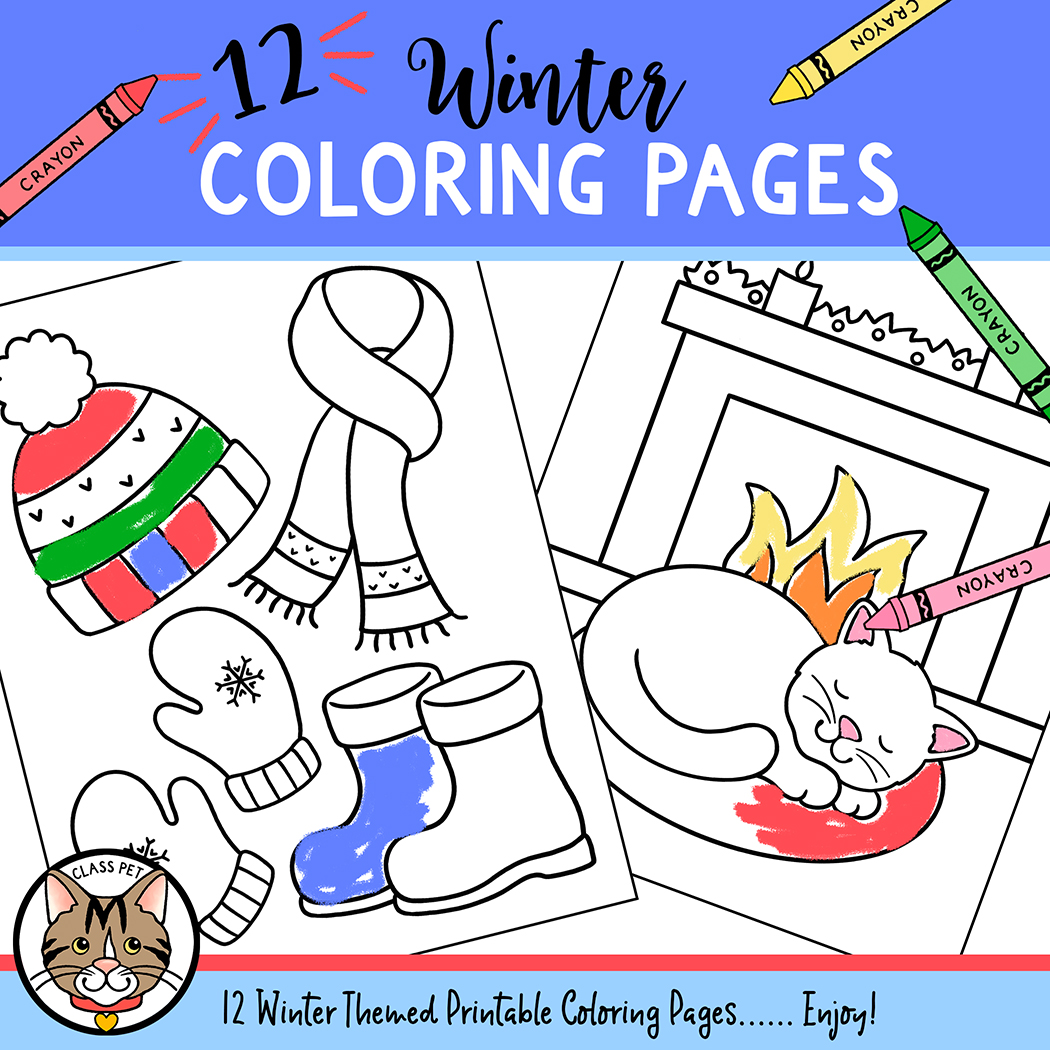 Winter coloring pages made by teachers