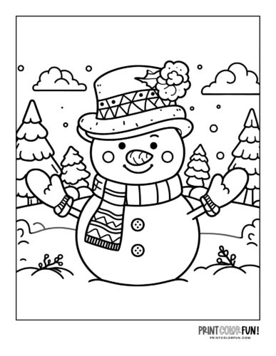 Cool snowman coloring pages plus snowman word search mazes to chill out with at