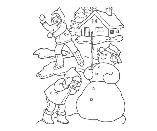 Winter coloring pages