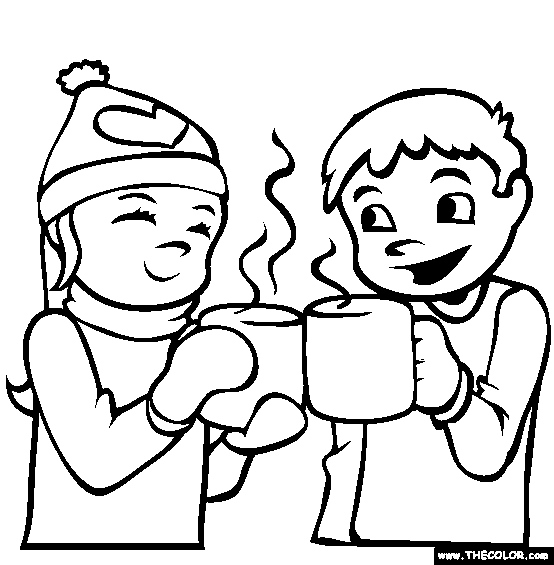 Winter online coloring pages