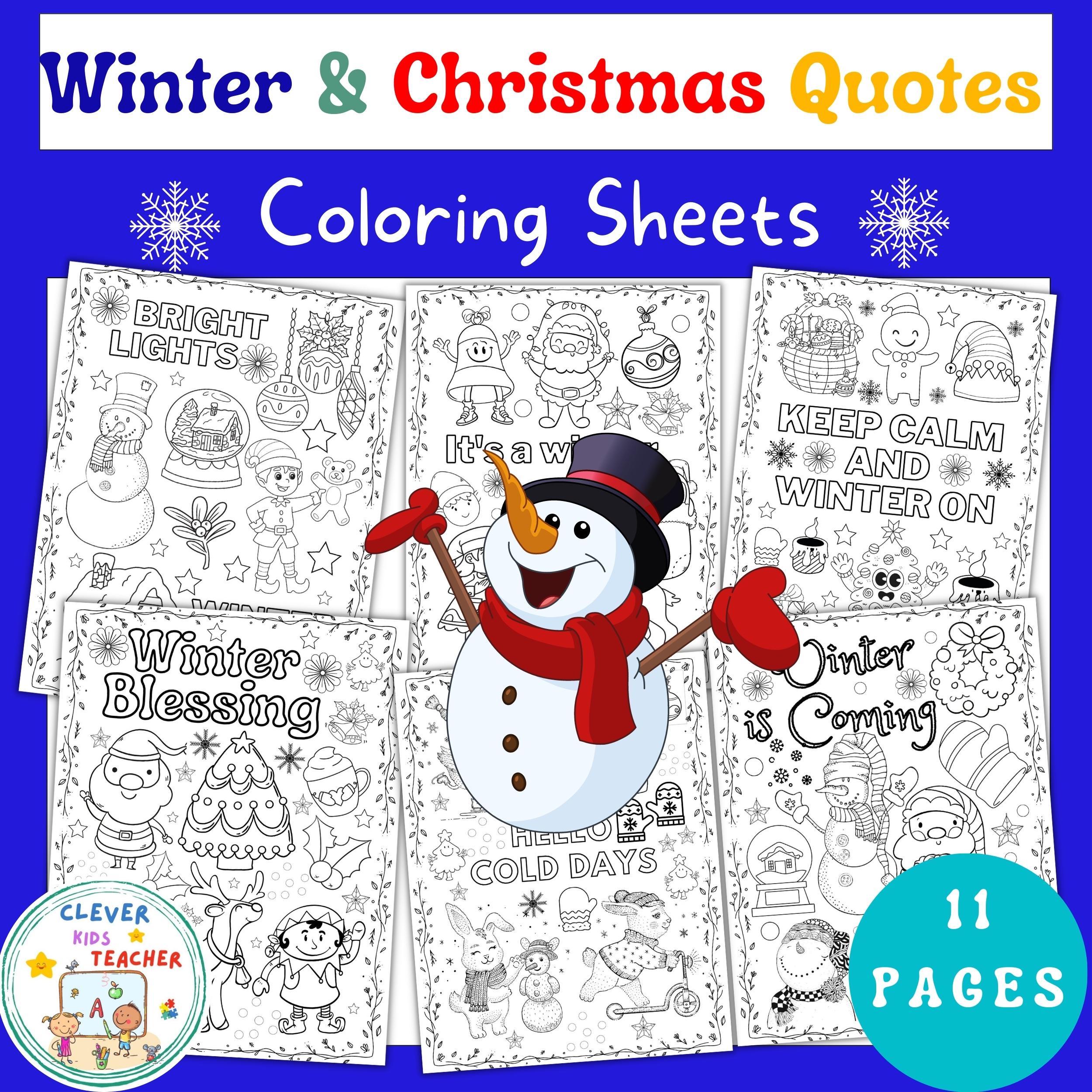 Winter christmas themed coloring pages december no prep winter activities made by teachers