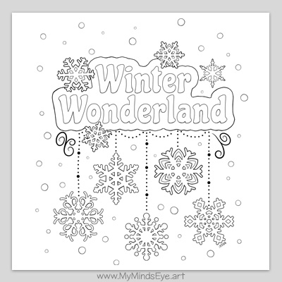 Winter wonderland coloring page c