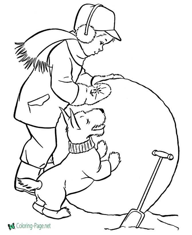 Winter coloring pages