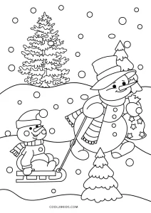 Free printable winter coloring pages for kids